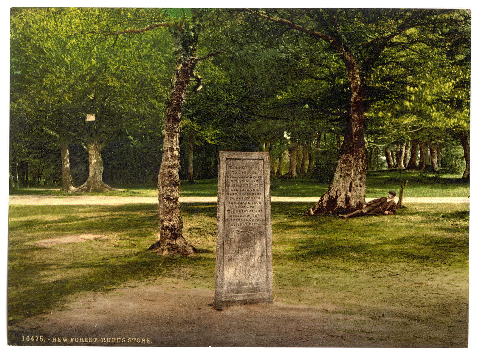 Rufus Stone New Forest Winchester England, [between ca. 1890 and ca. 1900]. — historic print