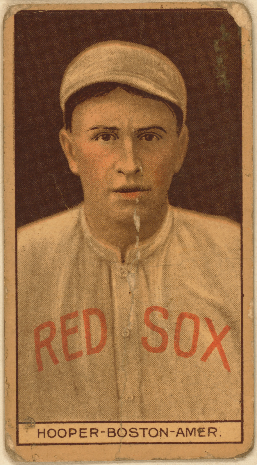 HOOPER-BOSTON-AMER. baseball card with Red Sox uniform — historic image