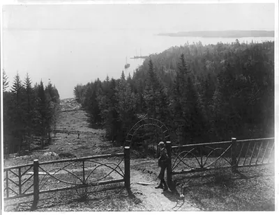The lake from Hotel Champlain, Valcour Island, [Adirondack Mts., N.Y.]