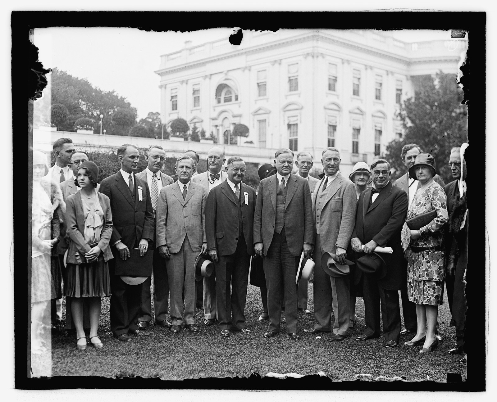 Hoover with Houston Tex. group, 9/6/29, [19]29 September 6. — historic photograph