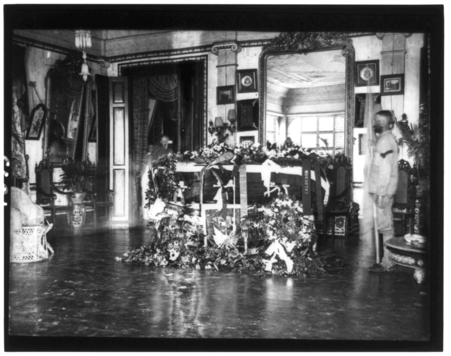 Lying in state in his home, 1899 — historic photograph