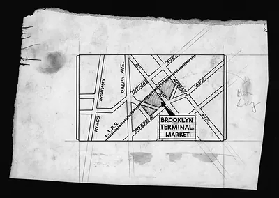 Map showing the site of the Brooklyn Terminal Market