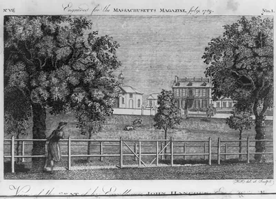 View of the seat of his excellency John Hancock Esqr., Boston / Hill, del. et sculp.