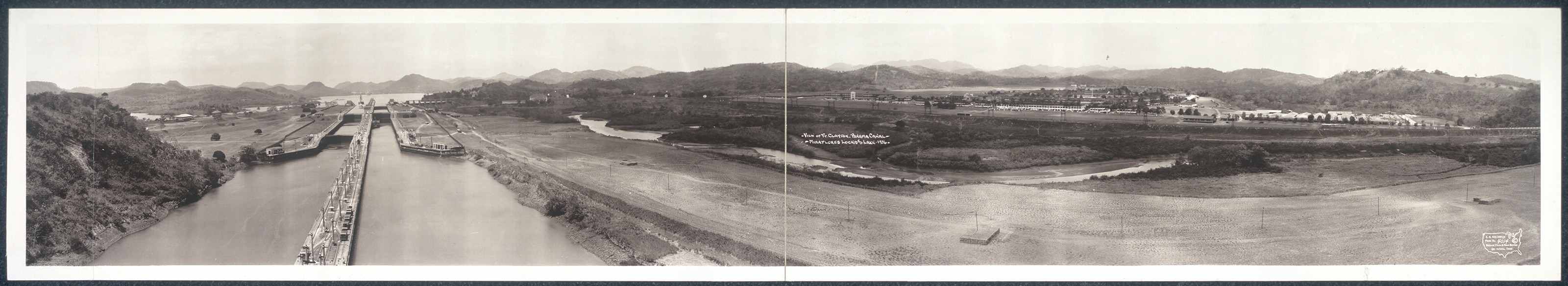 PANAMA 1936 Ft. Clayton, Miraflores Locks — historic image