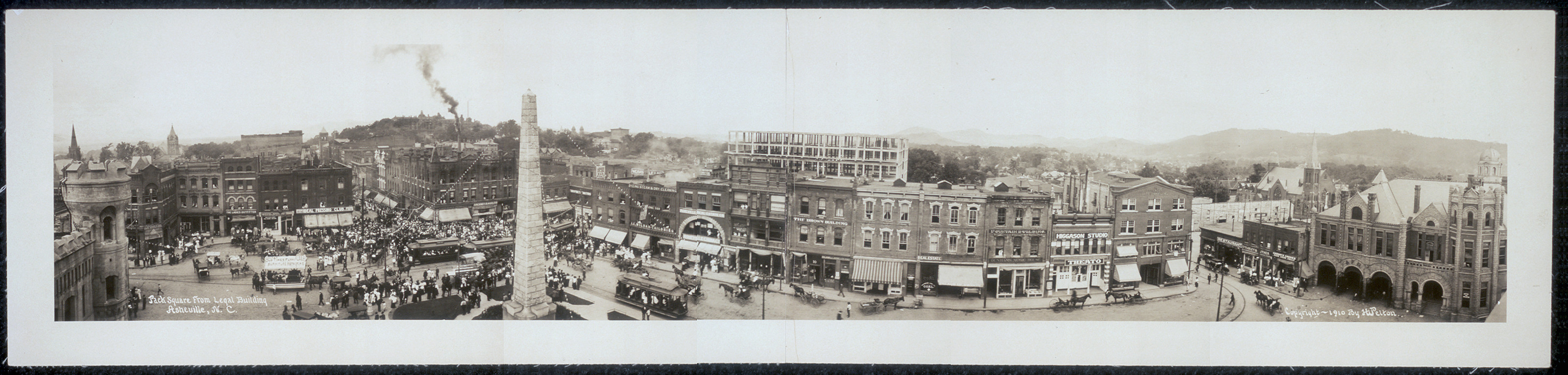 Pack Square from Legal Bldg Asheville, North Carolina, 1910, 1910 — historic image