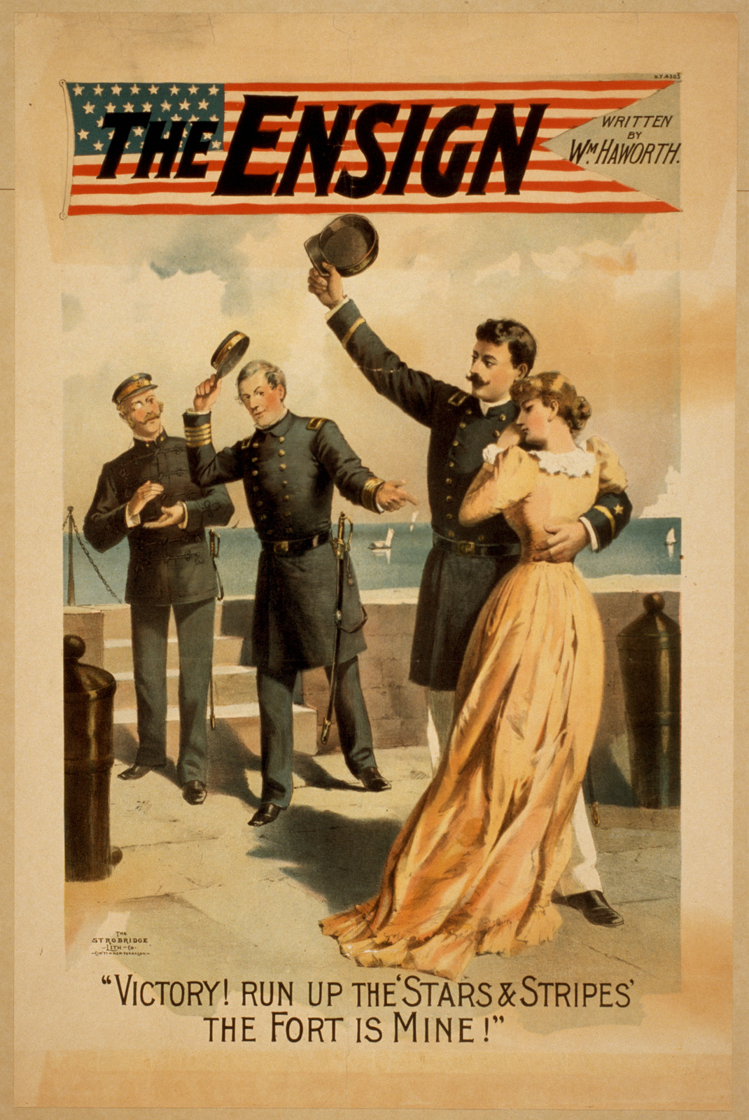 The Ensign: Victory! Run up the Stars & Stripes — historic image
