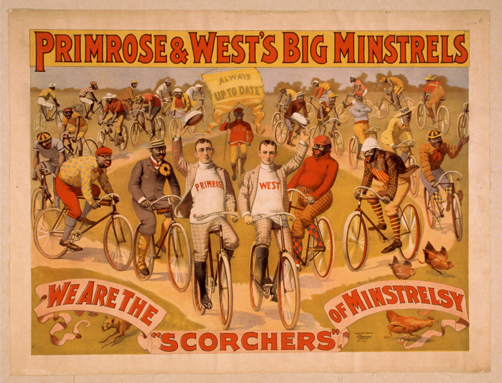 Primrose & West's Big Minstrels: We Are the Scorchers of Minstrelsy — historic image