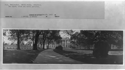 [North portico of the White House as seen from the east]