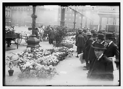 Easter flowers for sale in Union Square on Easter Sunday, New York