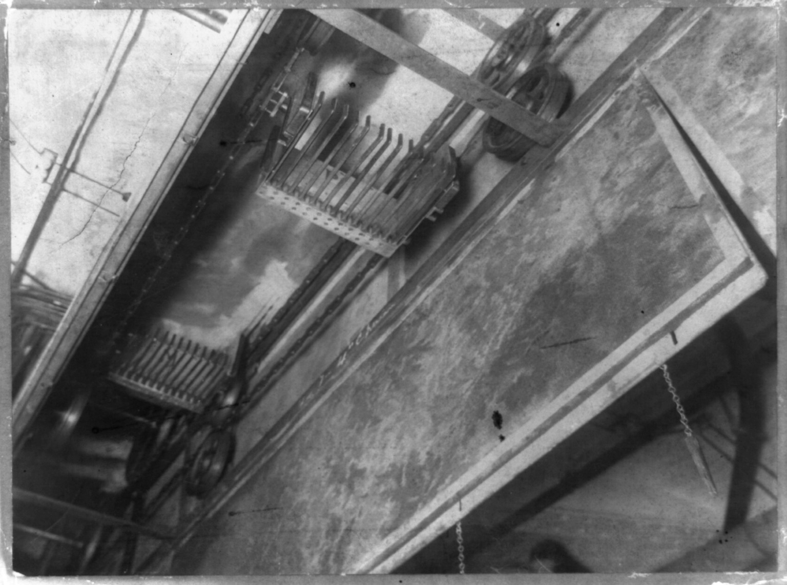 [Conveyor? in the Library of Congress, in Capitol, pre-1900], [no date recorded on caption card] — historic photograph