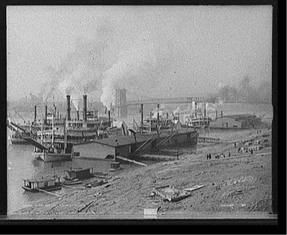 Along the levee, Cincinnati, Ohio, c[1907] — historic photograph