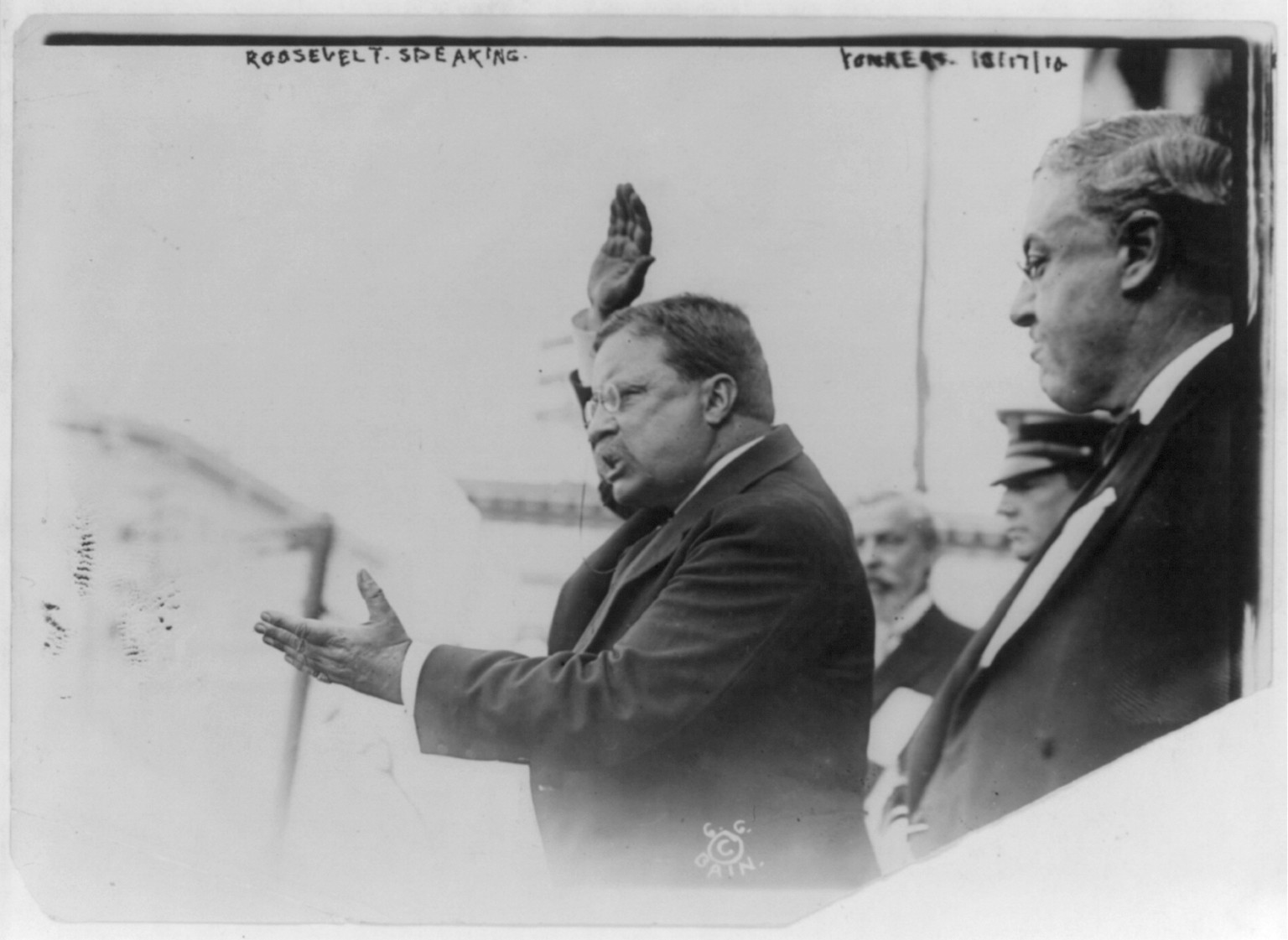 Theodore Roosevelt, Pres. U.S., 1859-1919, c1912 Oct. 23. — historic photograph