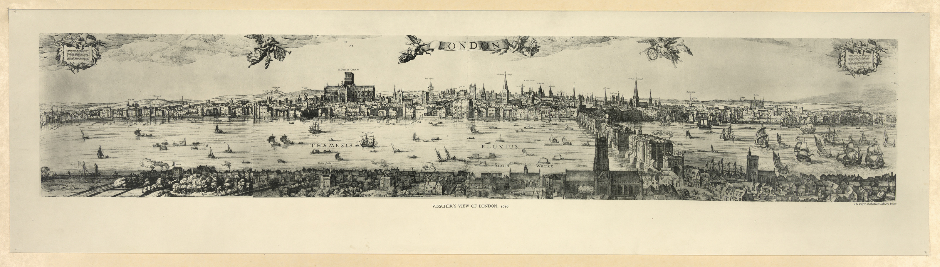 Visscher's view of London, 1616, [no date recorded on shelflist card] — historic print