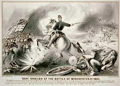 Genl. Shields at the battle of Winchester, Va. 1862
