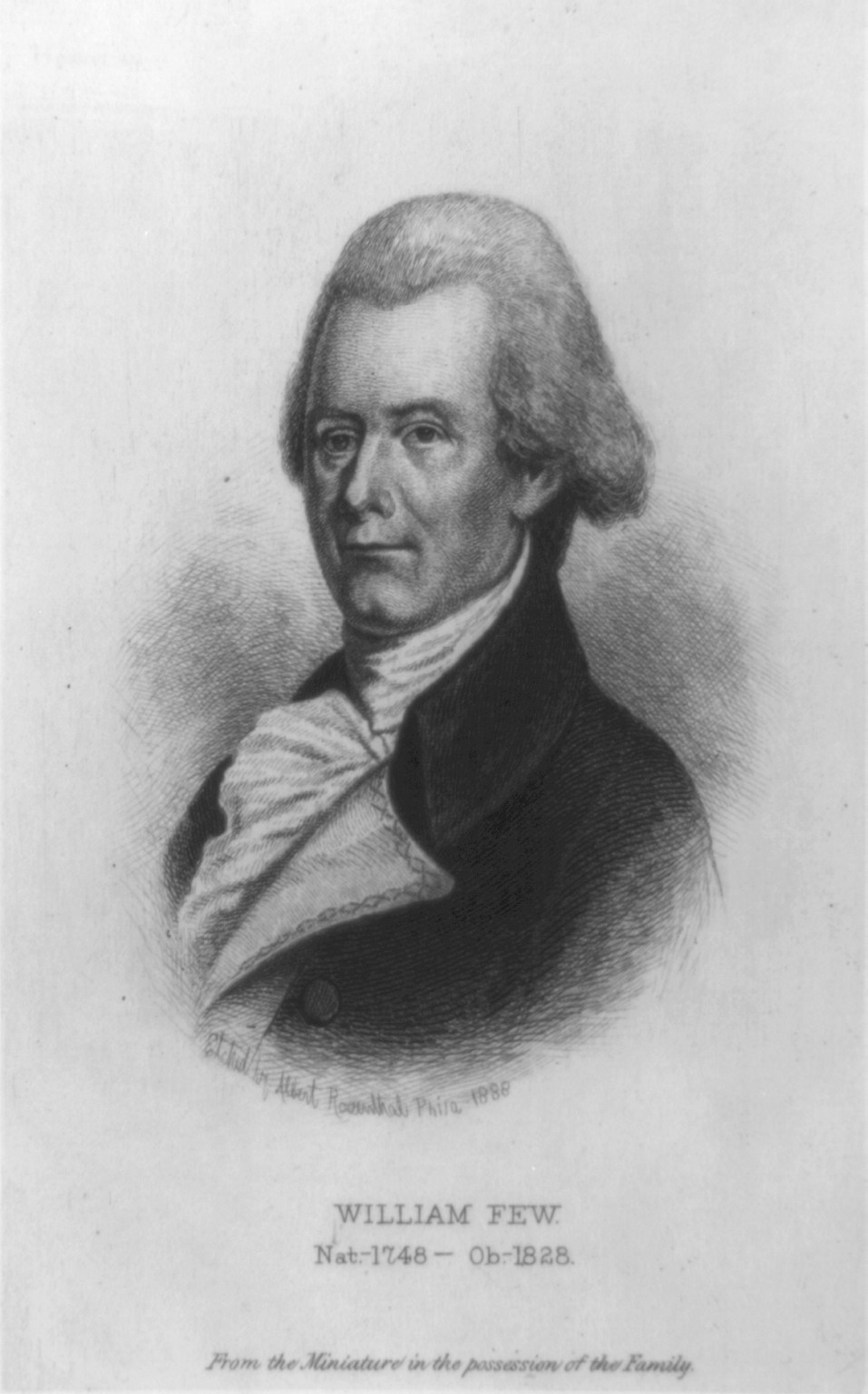 William Few, 1748-1828, [no date recorded on caption card] — historic print
