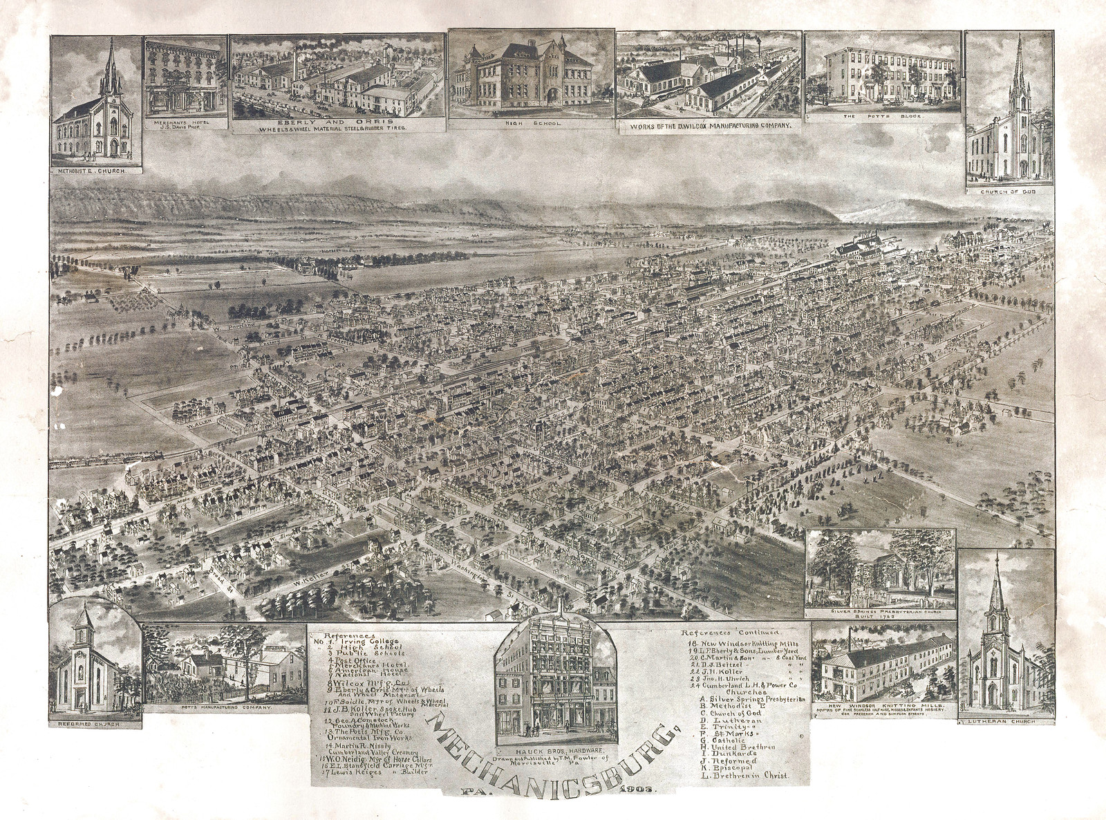 Mechanicsburg, Pennsylvania, 1903, 1903 — antique map
