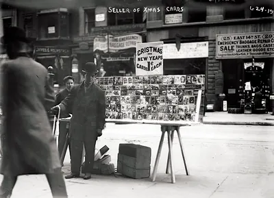 Christmas Card Vendor, New York