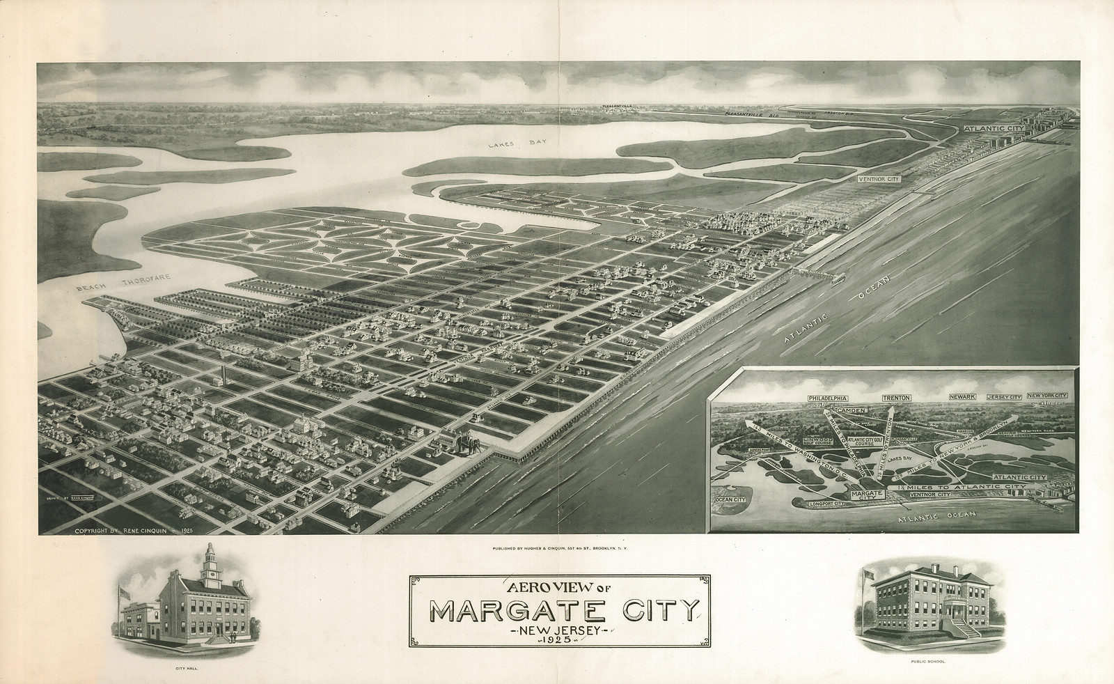 Margate City, New Jersey, 1924, 1924 — antique map