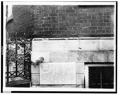 [Plaque on exterior of the Octagon House, Washington, D.C.]