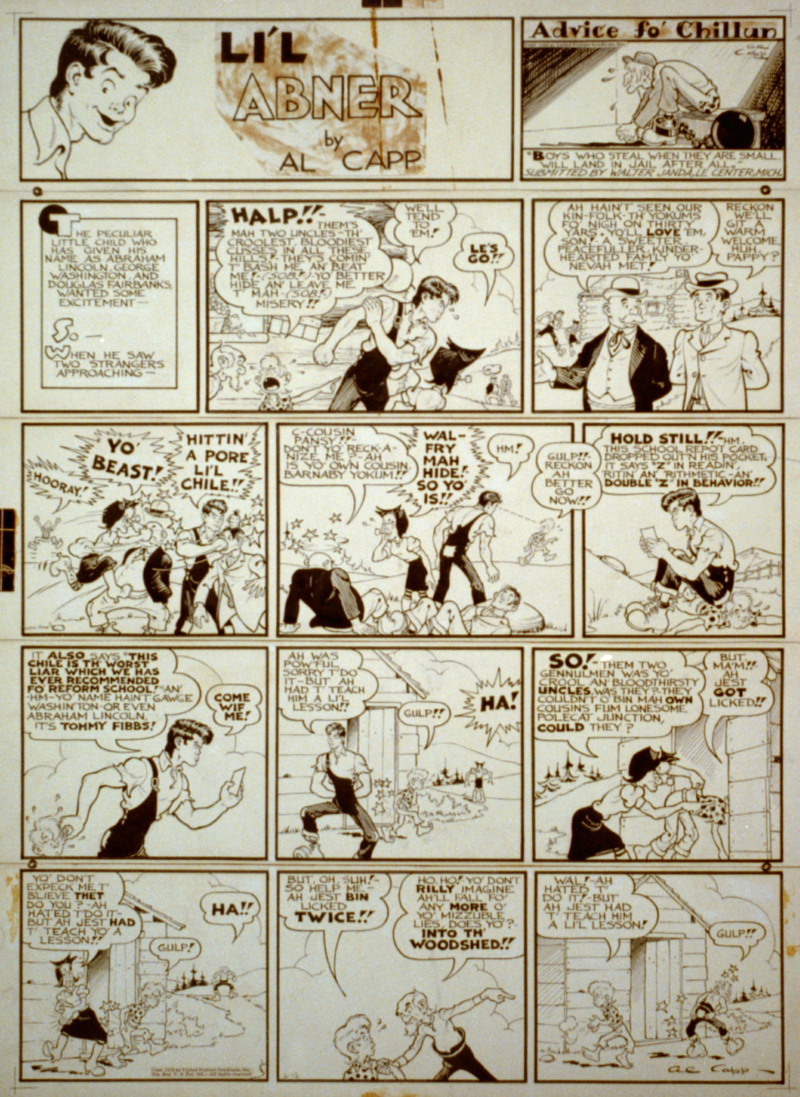 Advice fo' chillun. — historic drawing