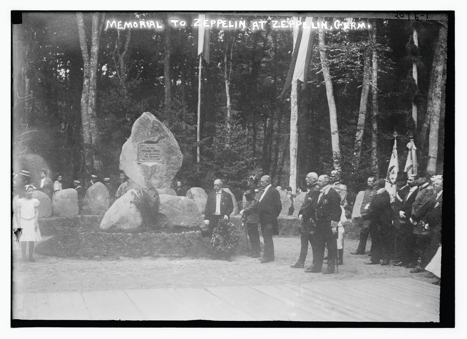 Memorial to Zeppelin at Zeppelin, Germ., n/a — historic photograph