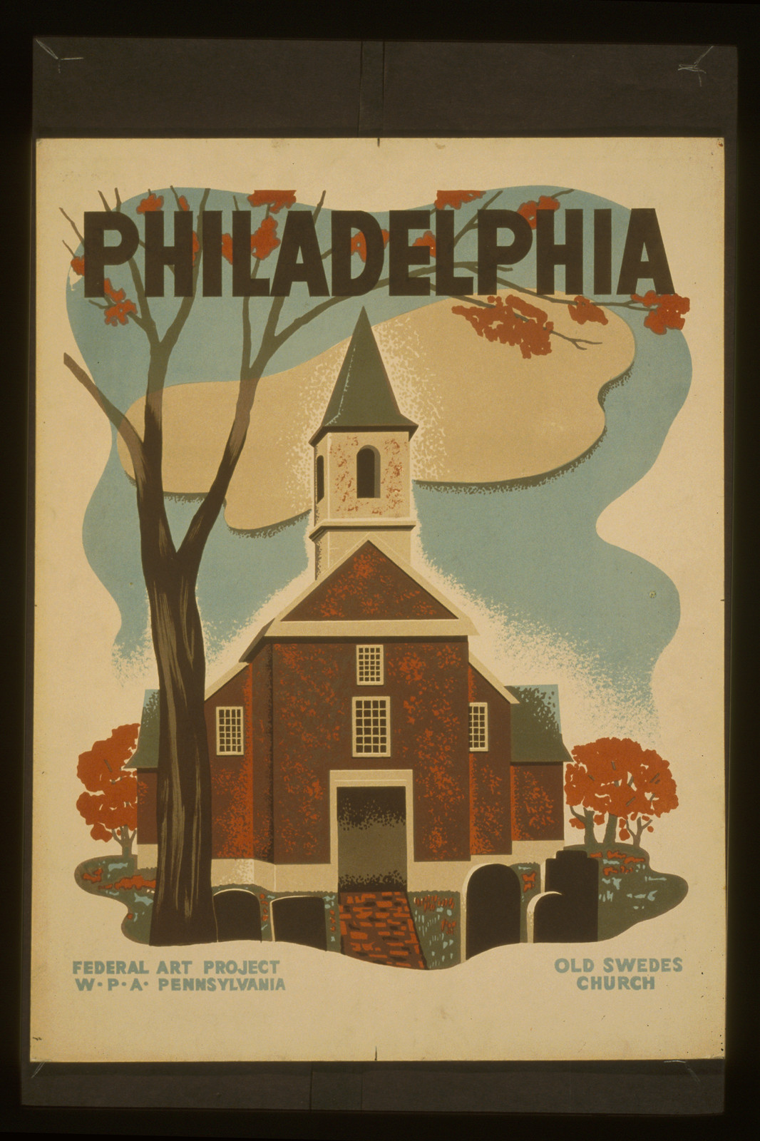 Philadelphia Old Swedes Church., 1936 — vintage poster
