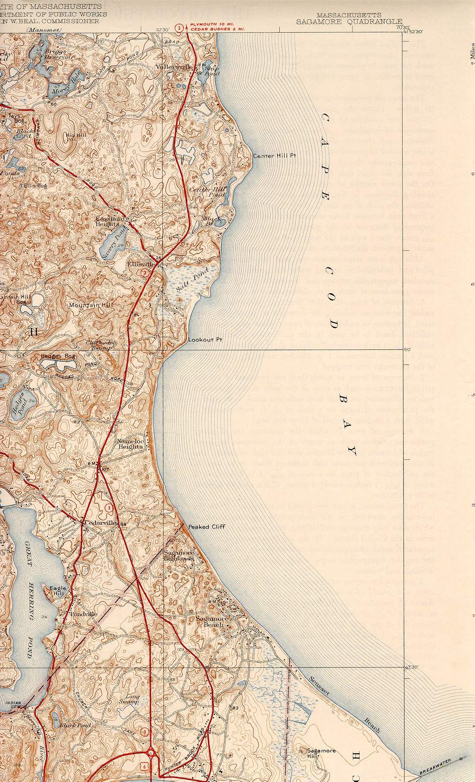 saga 40 ne, Massachusetts — antique map