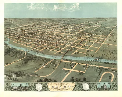 IA Iowa City 1868 MAP