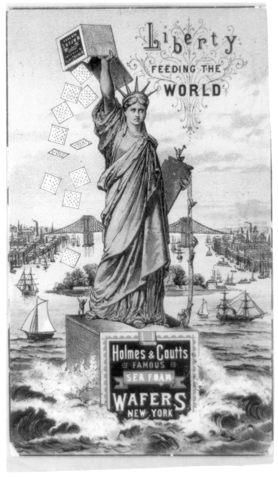 Holmes & Coutts famous sea foam wafers, [no date recorded on caption card] — antique lithograph