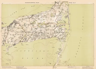 Map of Cape Cod, Massachusetts Atlas Plate No. 8