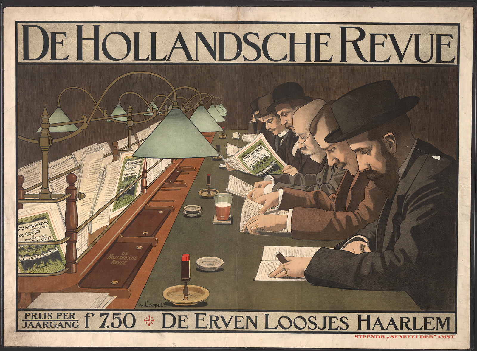 De Hollandsche Revue, c. 1910 — vintage poster