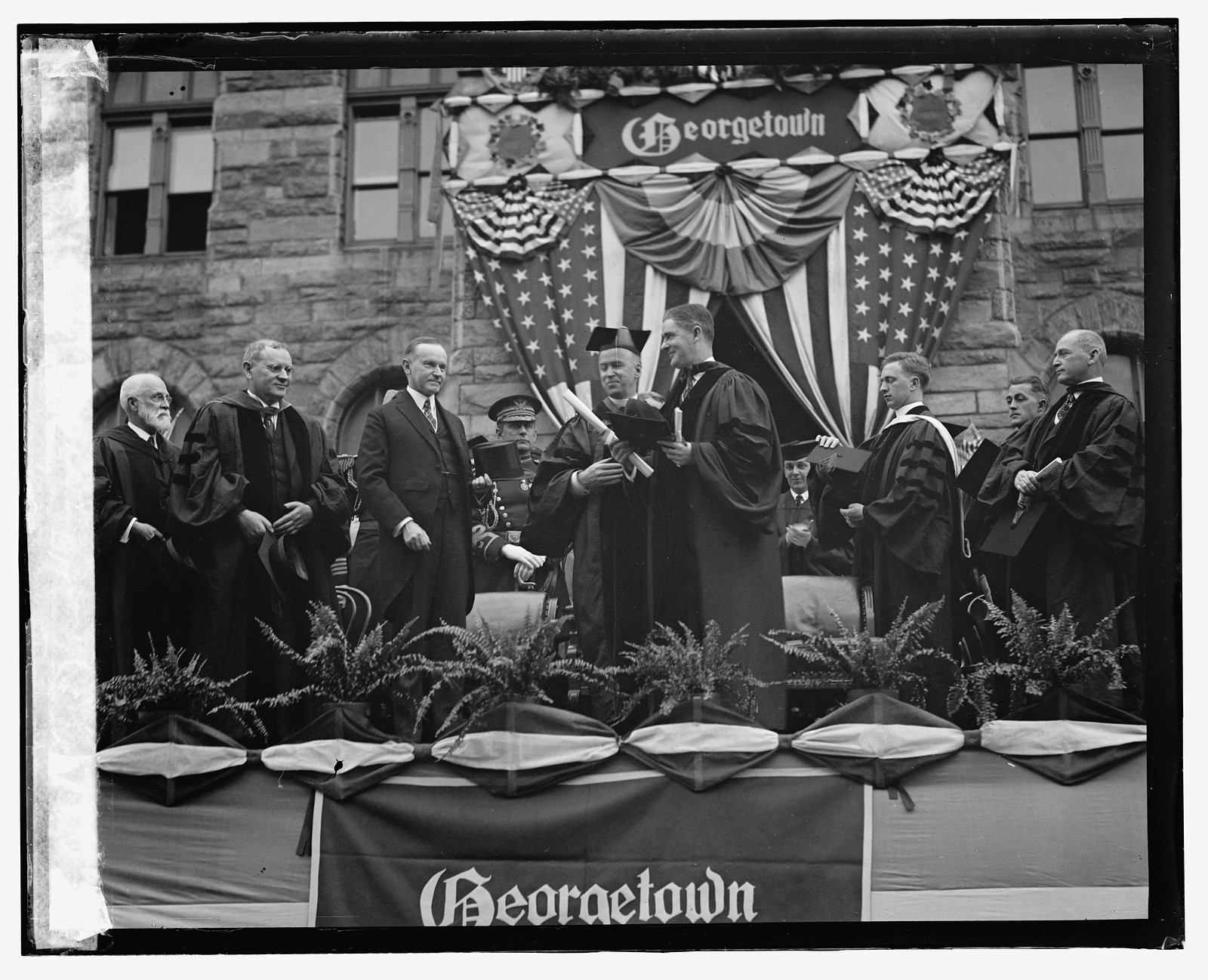 Georgetown Univ. graduation, [6/9/24], [1924 June 9] — historic photograph