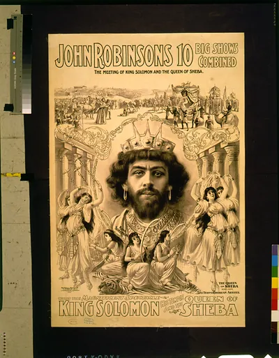 John Robinson's 10 big shows combined--The meeting of King Solomon and the Queen of Sheba [...]