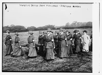 Women at British Army Auxiliaries - Stretcher Bearers