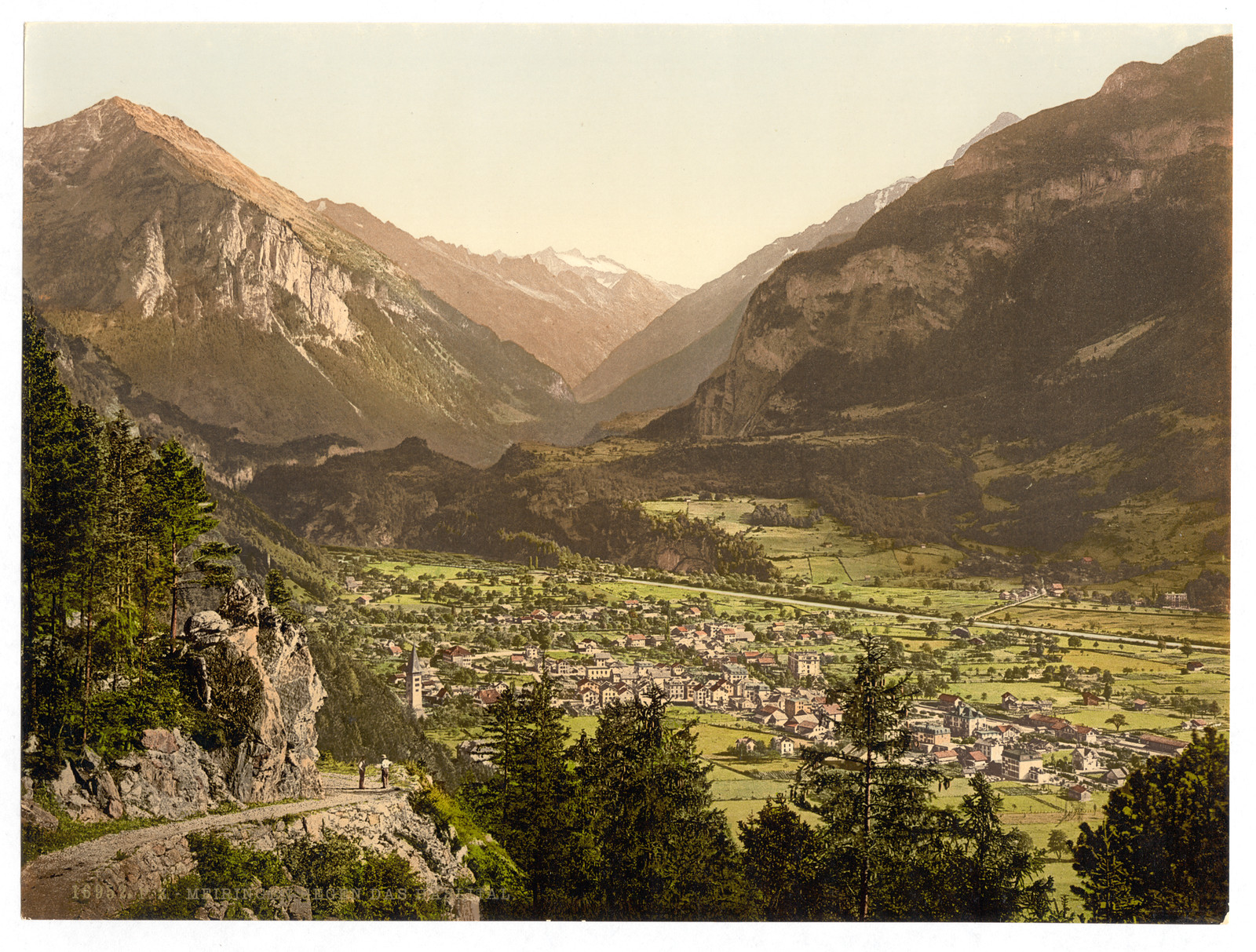 Meirngen looking towards the Haslital Bernese Oberland Switzerland, [between ca. 1890 and ca. 1900]. — historic print