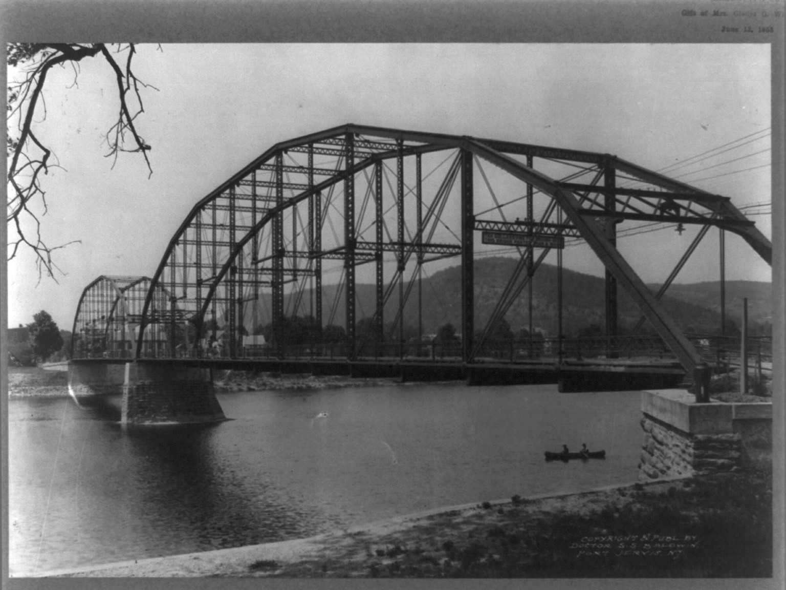 Delaware River bridge, Port Jervis, New York, [no date recorded on caption card] — historic photograph