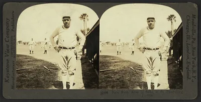 Babe Ruth, King of Swat, at St. Petersburg, Florida