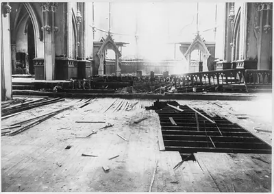 Ruins of St. Dominic's Church [Washington, D.C.], partially destroyed by fire, March 12, 1885