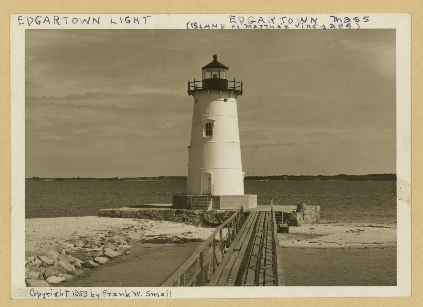 Edgartown Light, Edgartown, Massachusetts, lighthouse photograph — historic photograph