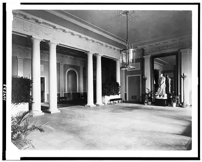 [Main entry hall in the White House]