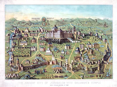 The Ancient City of Jerusalem with Solomon's Temple