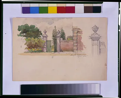 [Travel sketches and measured drawings from Arthur B. Heaton's trip to Europe. Hampton Court]