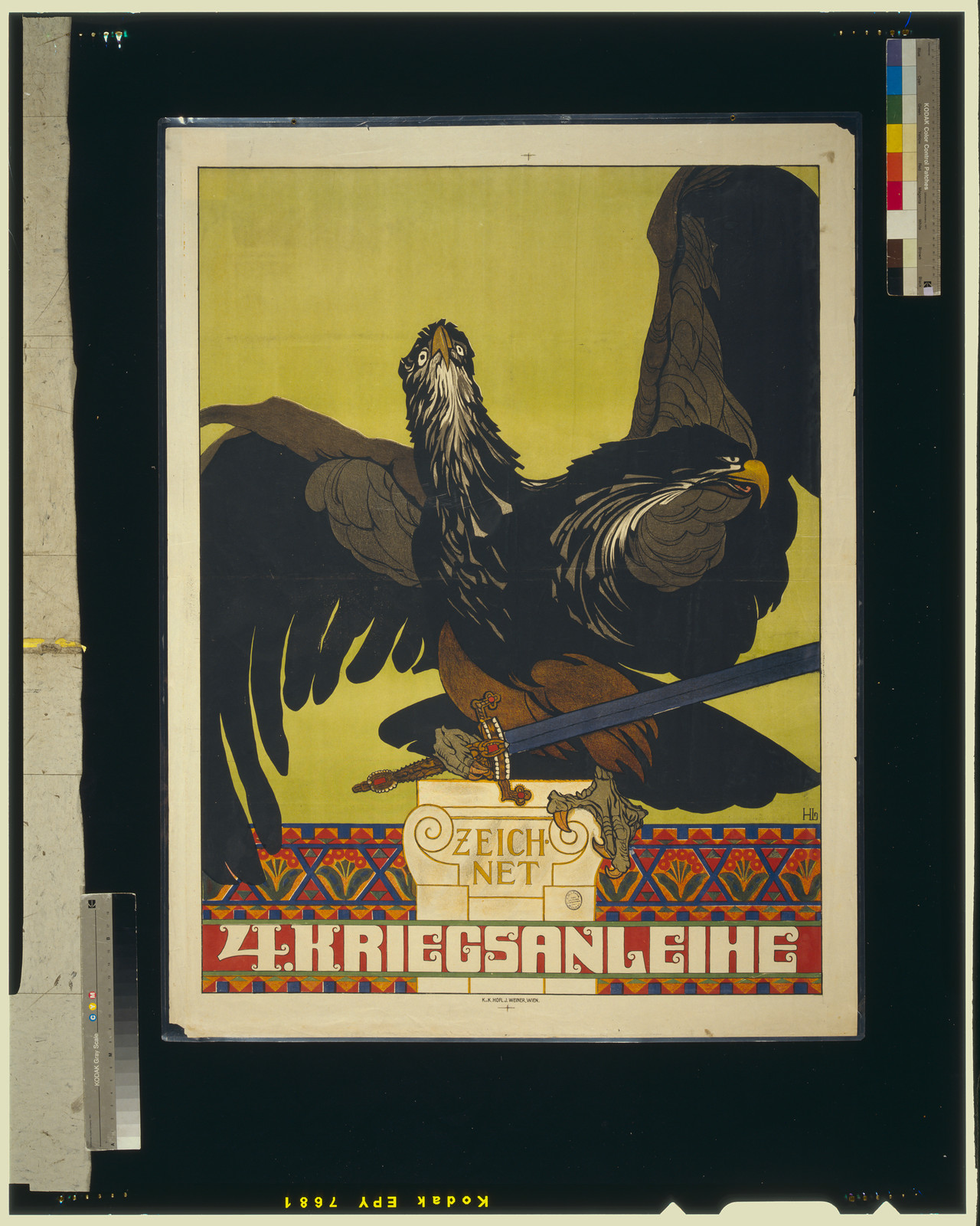 Zeichnet 4. Kriegsanleihe / HL. — vintage poster