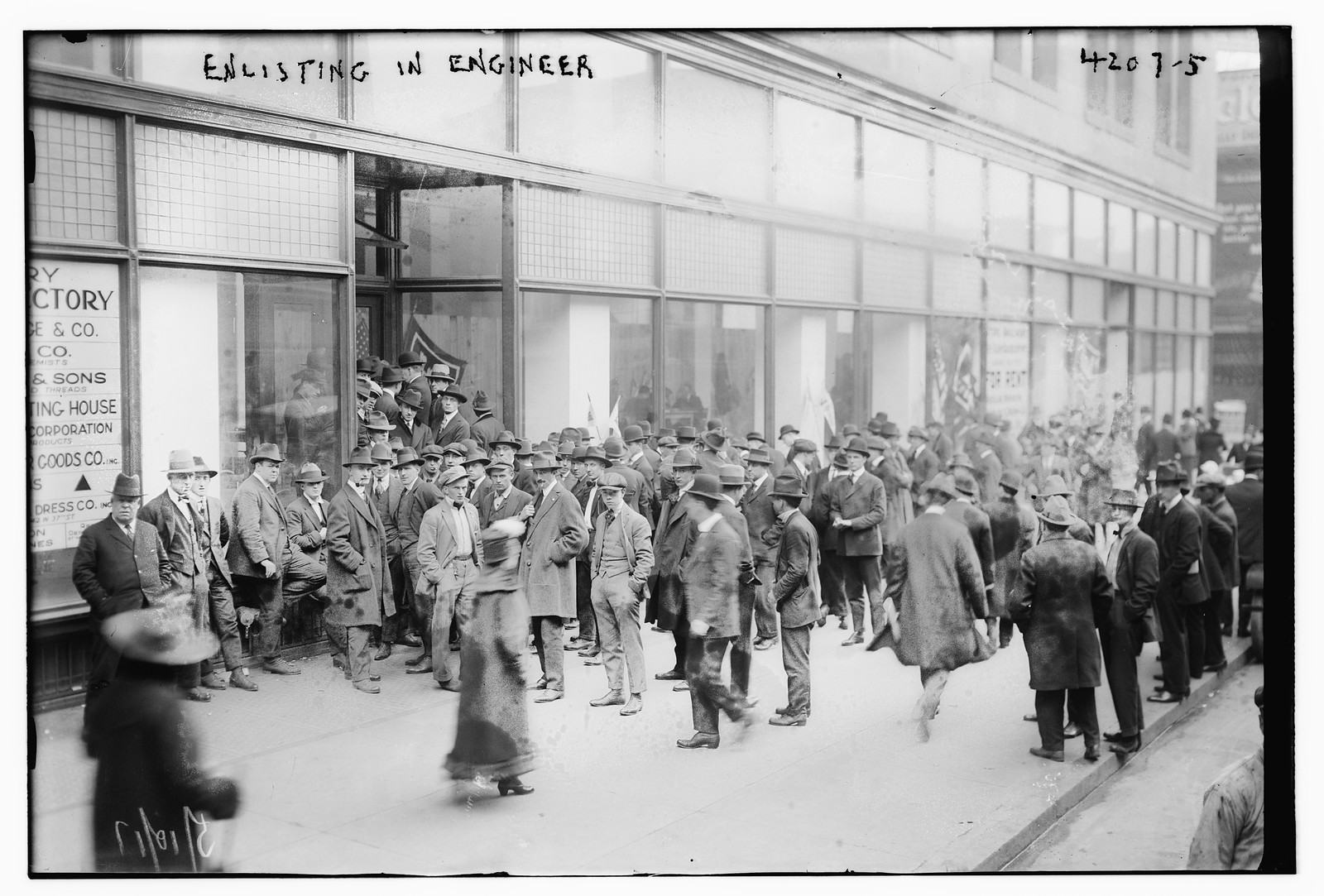 Enlisting in Engineer, n/a — historic photograph