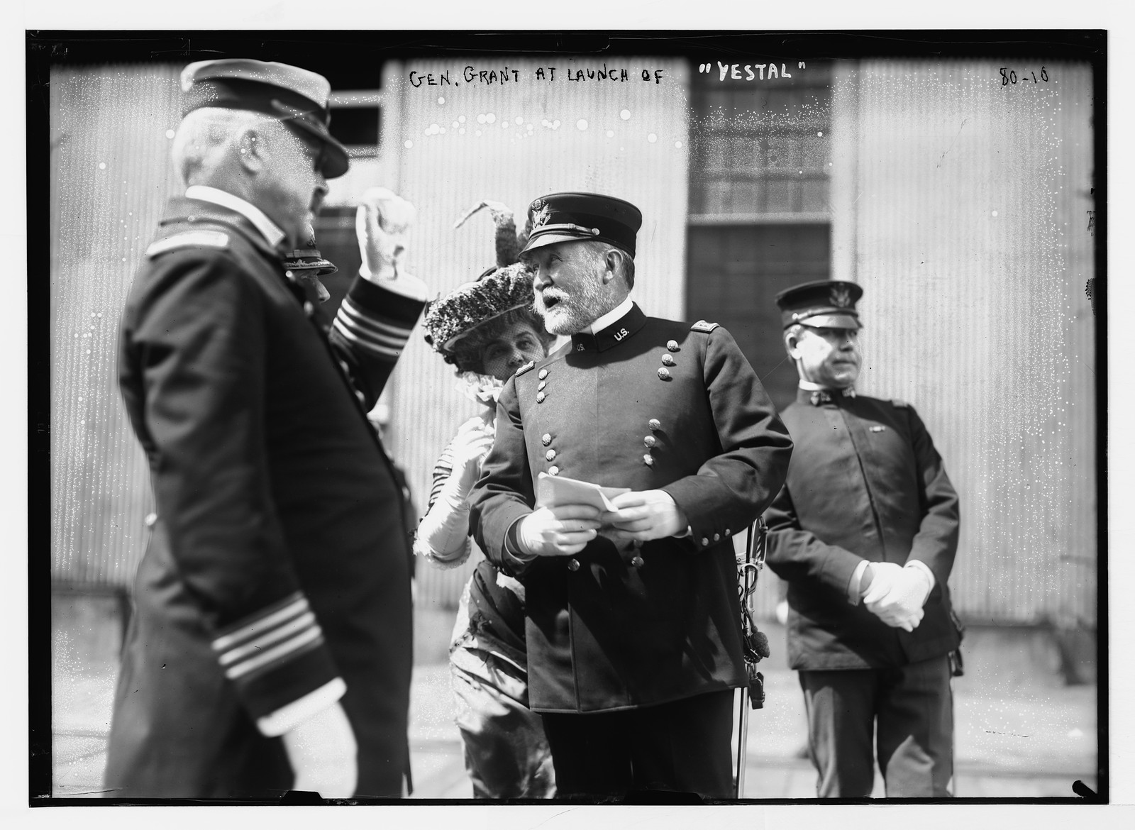 Gen. Grant and others at launch of "Vestal", Brooklyn, N.Y., 5/19/08. — historic photograph