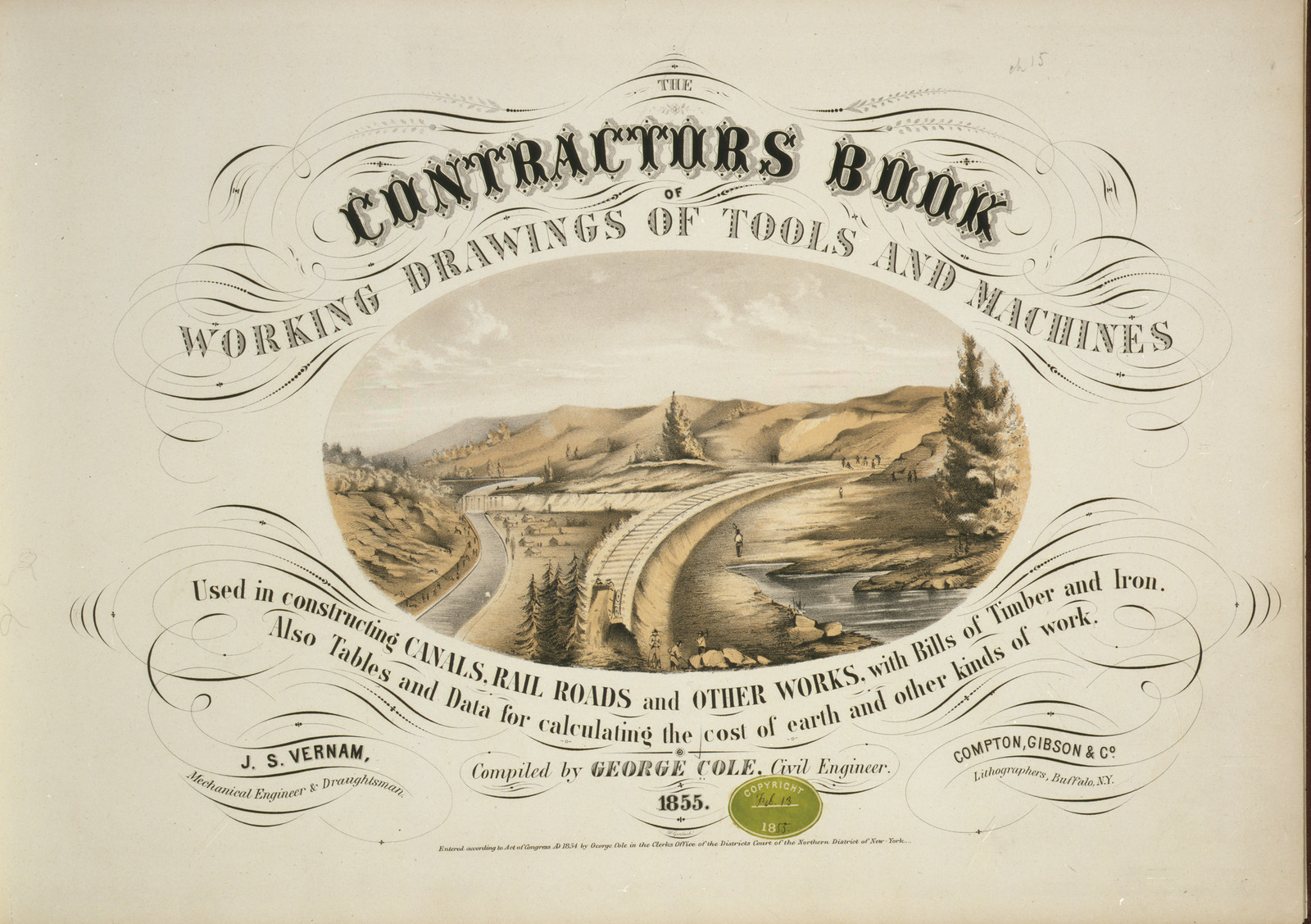 The Contractors Book of Working Drawings of Tools and Machines, 1855 — historic drawing