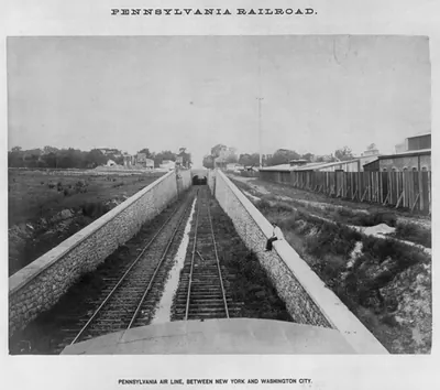 [Pennsylvania Railroad advertising material: Pennsylvania Air Line between New York and Washington City"]"