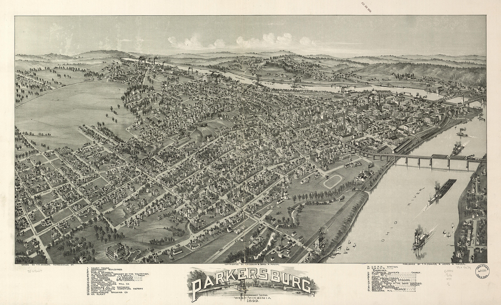 Parkersburg, West Virginia, 1861, 1861 — antique map