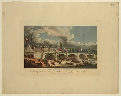 The New London Bridge as it appeared at its opening ceremony