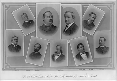 Prest. Cleveland, Vice Prest. Hendricks and cabinet